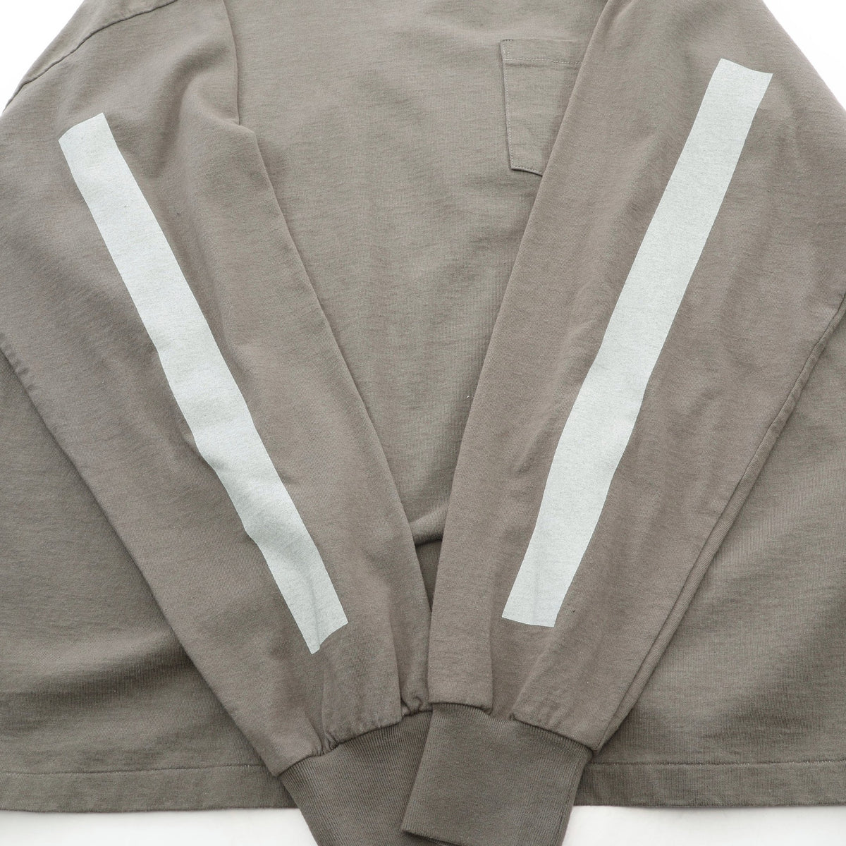 ポケット付き 長袖Tシャツ コットン グレーグリーン キャプテンサンシャイン