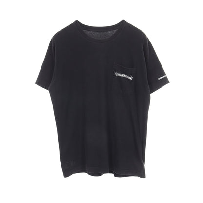 スクロールラベル 半袖Tシャツ コットン ブラック クロムハーツ