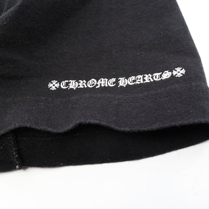 スクロールラベル 半袖Tシャツ コットン ブラック クロムハーツ