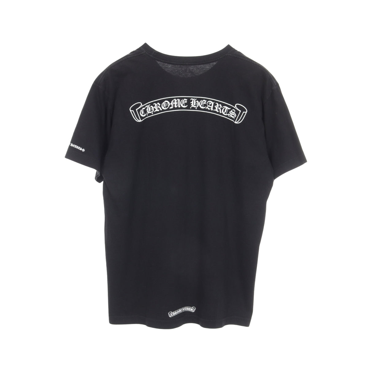 スクロールラベル 半袖Tシャツ コットン ブラック クロムハーツ