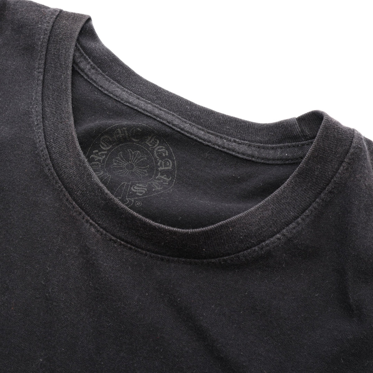 スクロールラベル 半袖Tシャツ コットン ブラック クロムハーツ