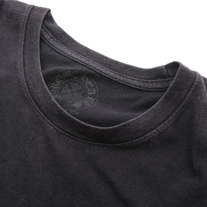 スクロールラベル 半袖Tシャツ コットン ブラック クロムハーツ