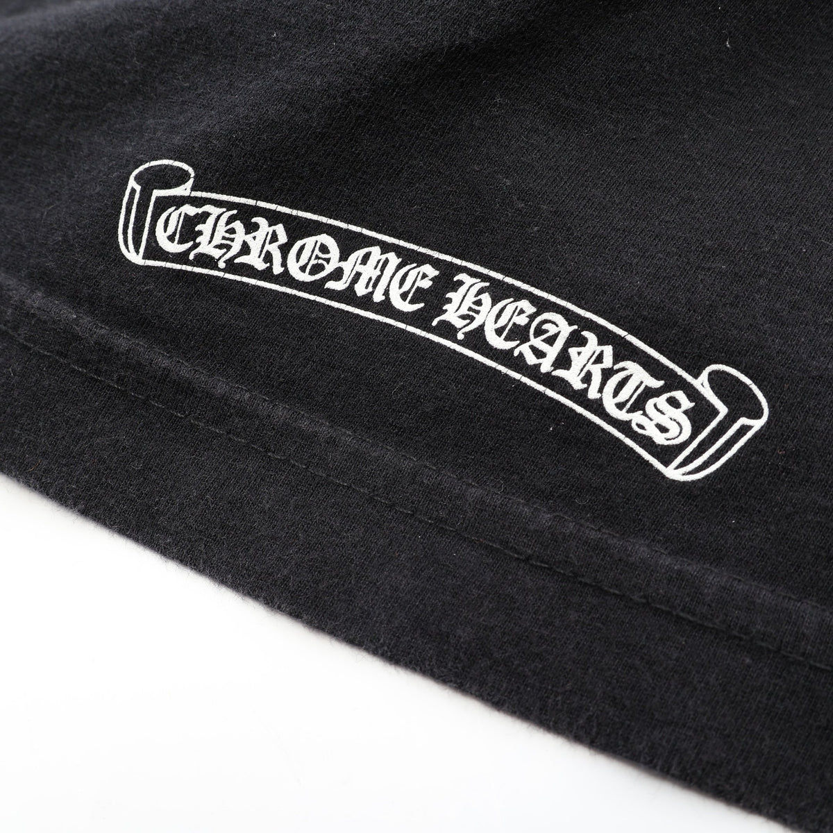 スクロールラベル 半袖Tシャツ コットン ブラック クロムハーツ