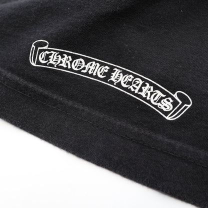 スクロールラベル 半袖Tシャツ コットン ブラック クロムハーツ