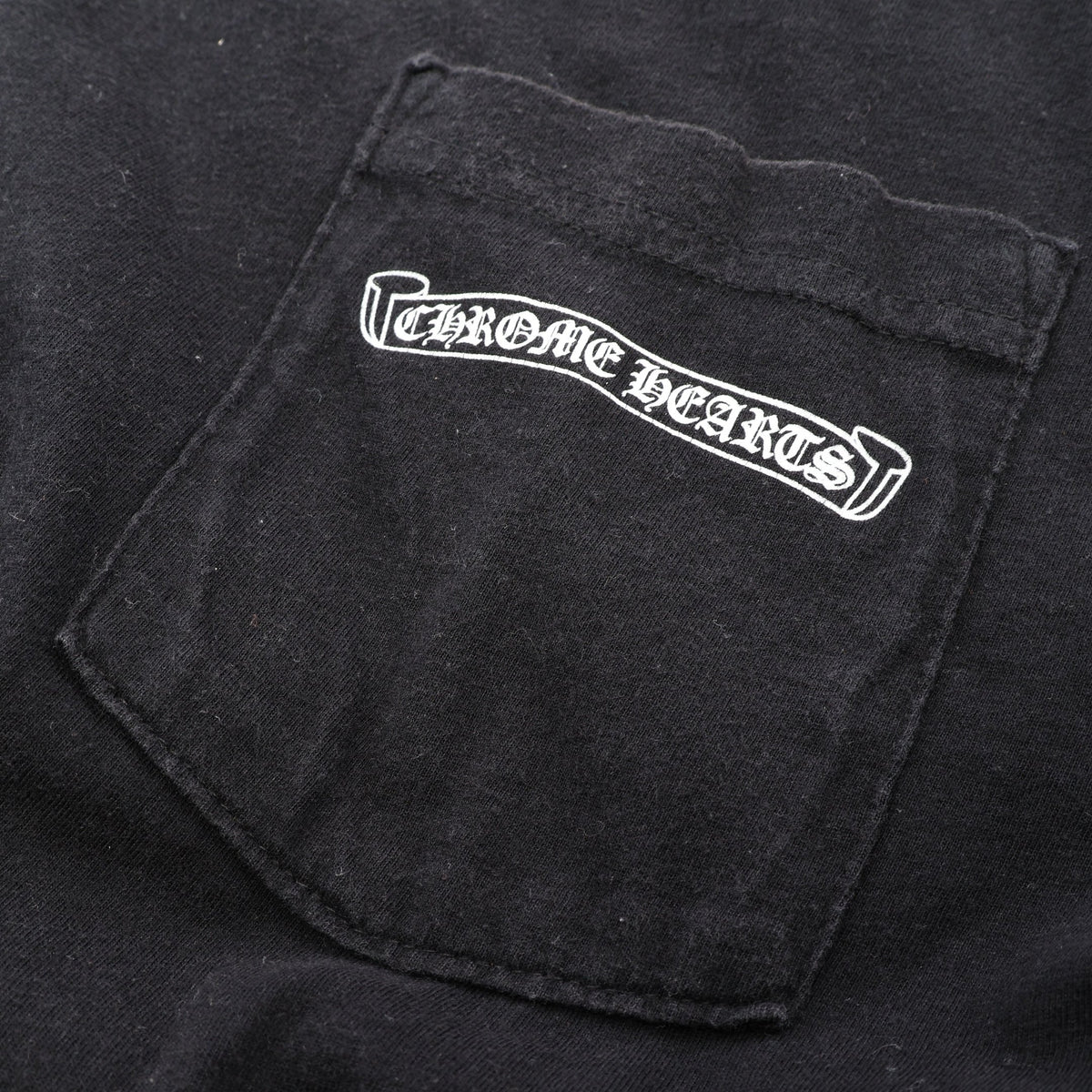 スクロールラベル 半袖Tシャツ コットン ブラック クロムハーツ