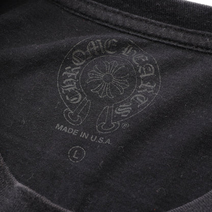 スクロールラベル 半袖Tシャツ コットン ブラック クロムハーツ