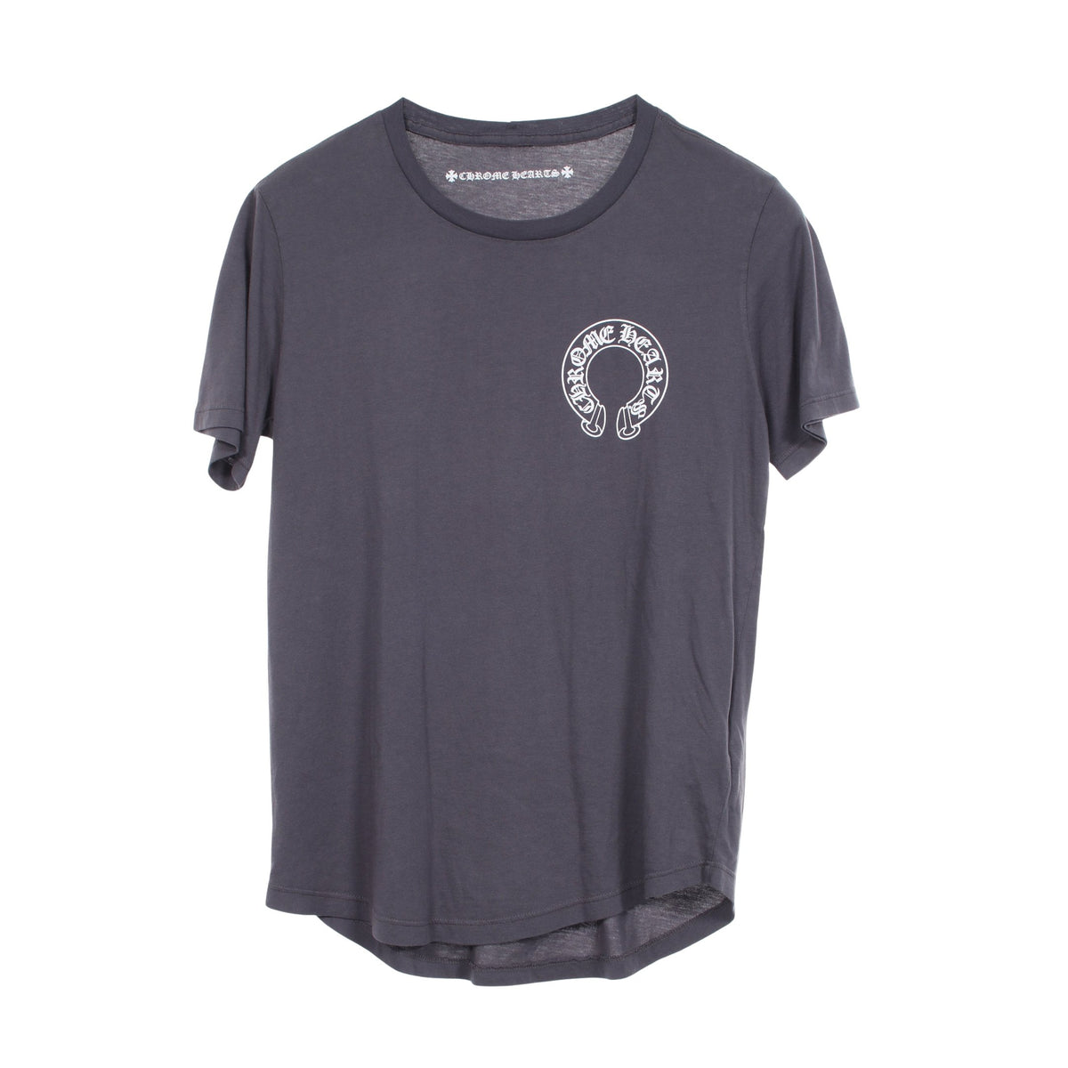 ホースシュー バックロゴ 半袖Tシャツ コットン レーヨン グレー クロムハーツ