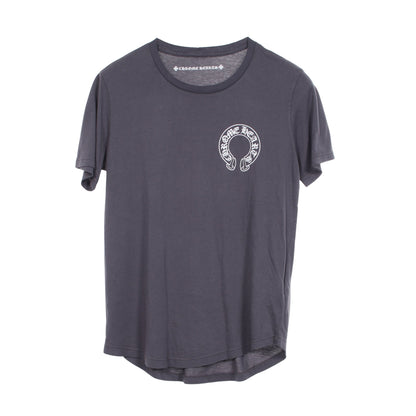 ホースシュー バックロゴ 半袖Tシャツ コットン レーヨン グレー クロムハーツ