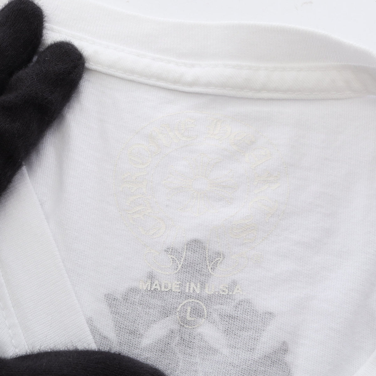 セメタリークロス バックプリント 半袖Tシャツ コットン ホワイト クロムハーツ
