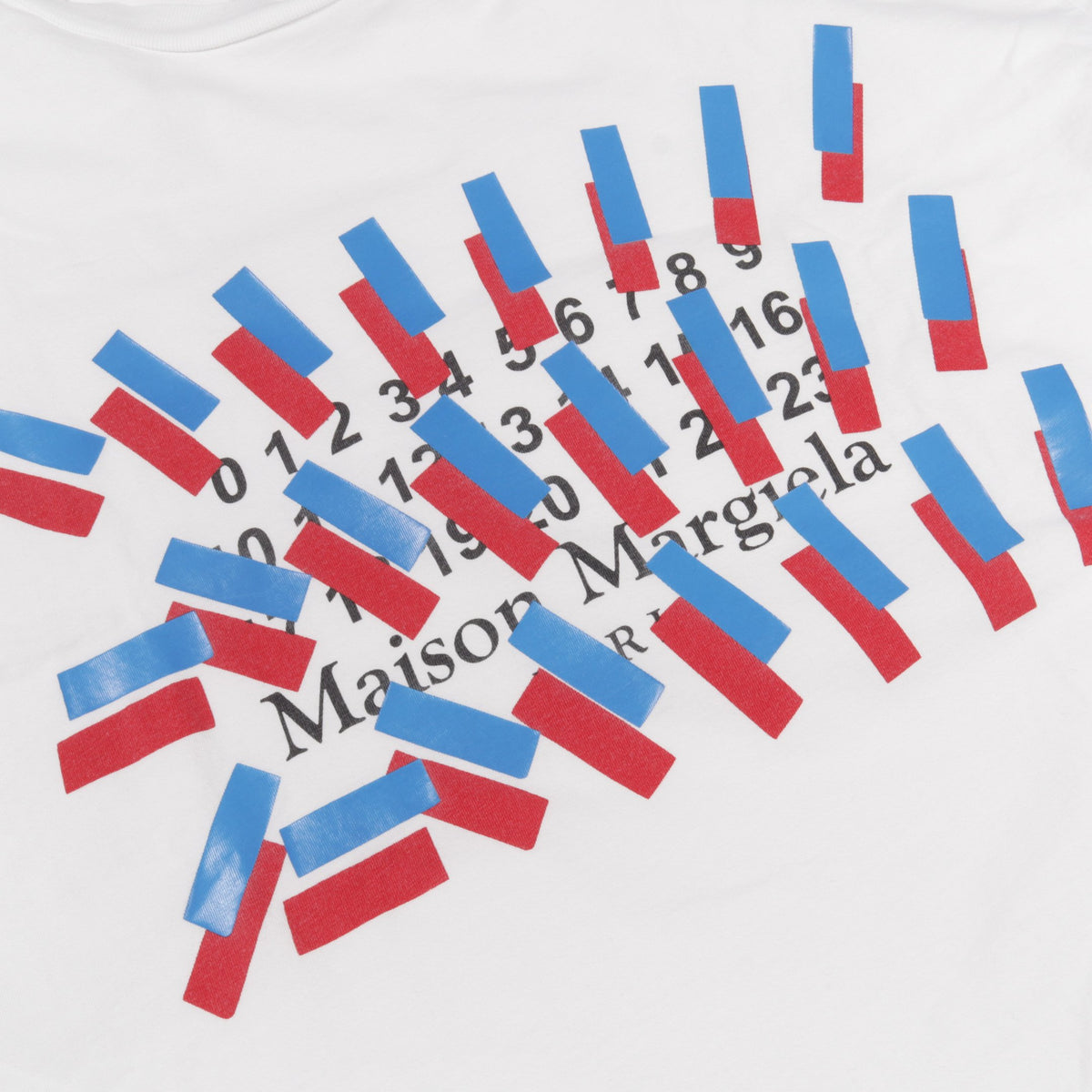 TAPE LOGO 半袖Tシャツ コットン ホワイト メゾンマルジェラ