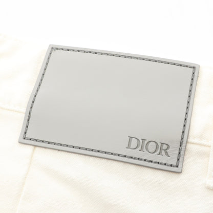 カーペンターパンツ ペイント加工 パンツ コットン ホワイト マルチカラー ディオール ボトムス DIOR