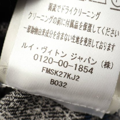 モノグラムジャカード デニムスカート ラップスカート コットン ブルー ルイヴィトン