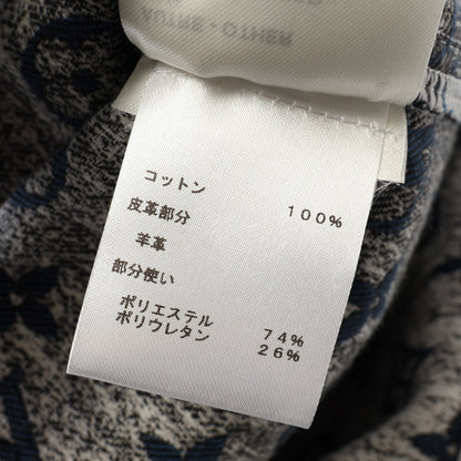 モノグラムジャカード デニムスカート ラップスカート コットン ブルー ルイヴィトン