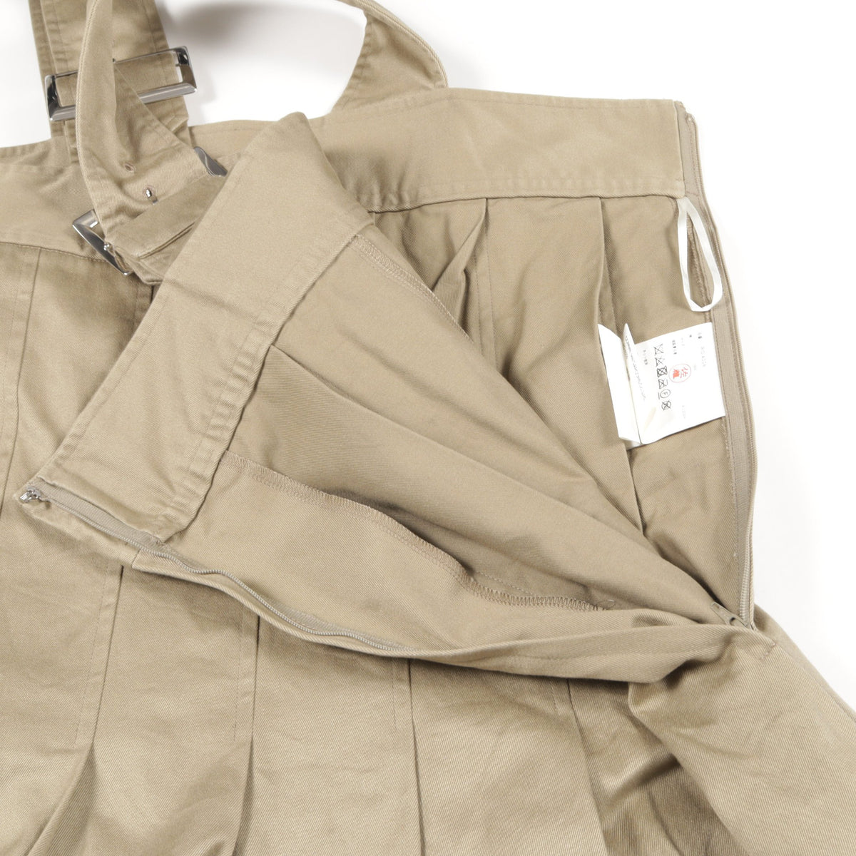 プリーツ サロペット ワンピース コットン カーキベージュ コムデギャルソンコムデギャルソン ワンピース Comme des Garcons Comme des Garcons