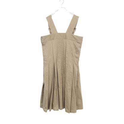 プリーツ サロペット ワンピース コットン カーキベージュ コムデギャルソンコムデギャルソン ワンピース Comme des Garcons Comme des Garcons