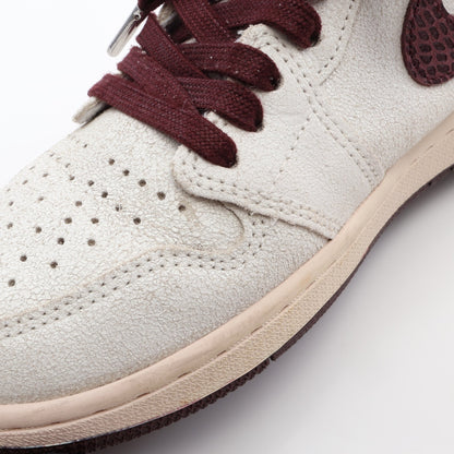 NIKE × A Ma Maniére AIR JORDAN 1 RETRO HIGH OG SP ヴィンテージ加工 ハイカットスニーカー スエード オフホワイト バーガンディ ナイキ