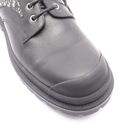 Dior Explorer オブリーク アンクル ブーツ レザー キャンバス ブラック ベージュ ネイビー ディオール