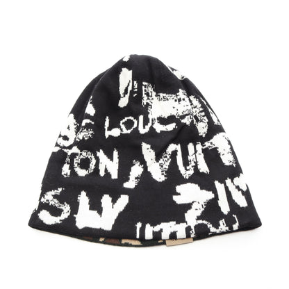 LOUIS VUITTON × NIGO LVフィット スクリブル リバーシブル ビーニー コットン ブラック マルチカラー ルイヴィトン