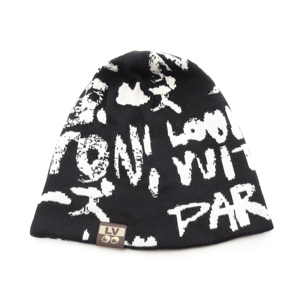 LOUIS VUITTON × NIGO LVフィット スクリブル リバーシブル ビーニー コットン ブラック マルチカラー ルイヴィトン