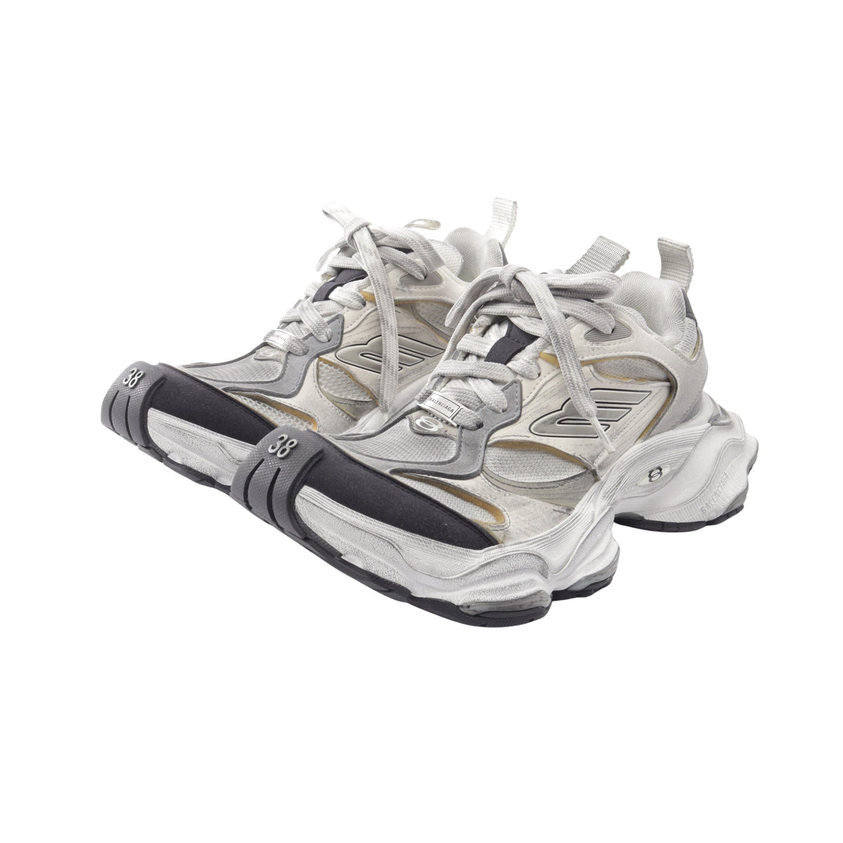 CARGO カーゴ ユーズド加工 スニーカー ファブリック ホワイト ブラック マルチカラー バレンシアガ シューズ BALENCIAGA