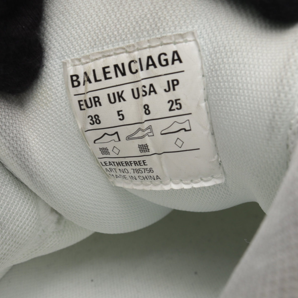 CARGO カーゴ ユーズド加工 スニーカー ファブリック ホワイト ブラック マルチカラー バレンシアガ シューズ BALENCIAGA