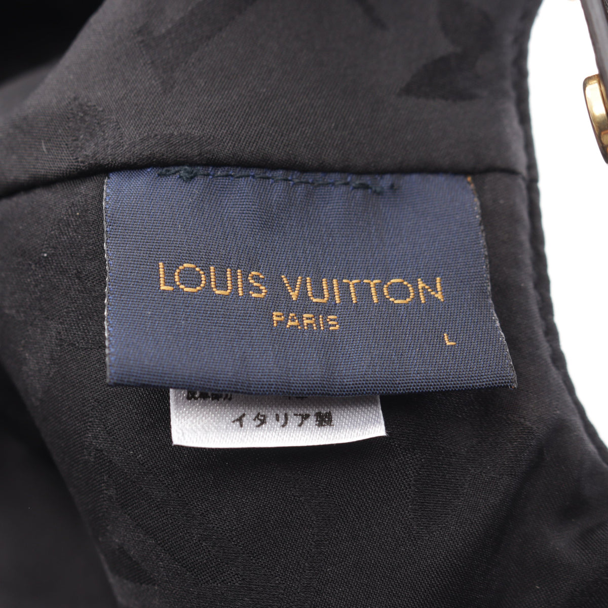 LVゲットレディー モノグラム キャップ シルク PVC ブラック ブラウン ルイヴィトン