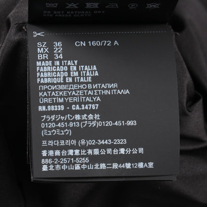 オーバーサイズ コート シルク ブラック プラダ