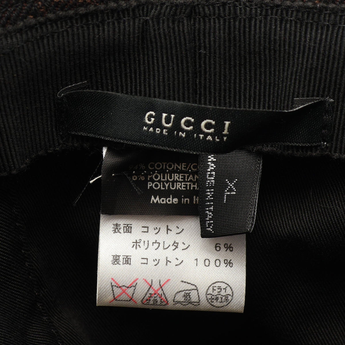 GGキャンバス バケットハット 帽子 コットン ダークブラウン ブラック グッチ
