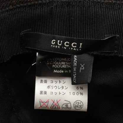 GGキャンバス バケットハット 帽子 コットン ダークブラウン ブラック グッチ