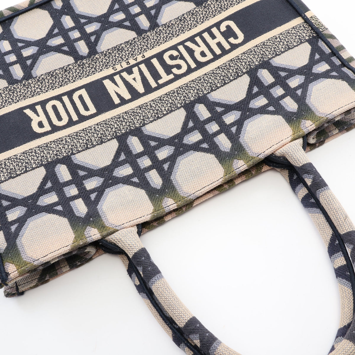 BOOK TOTE ブックトート ミディアム ハンドバッグ トートバッグ キャンバス ベージュ ネイビー クリスチャンディオール