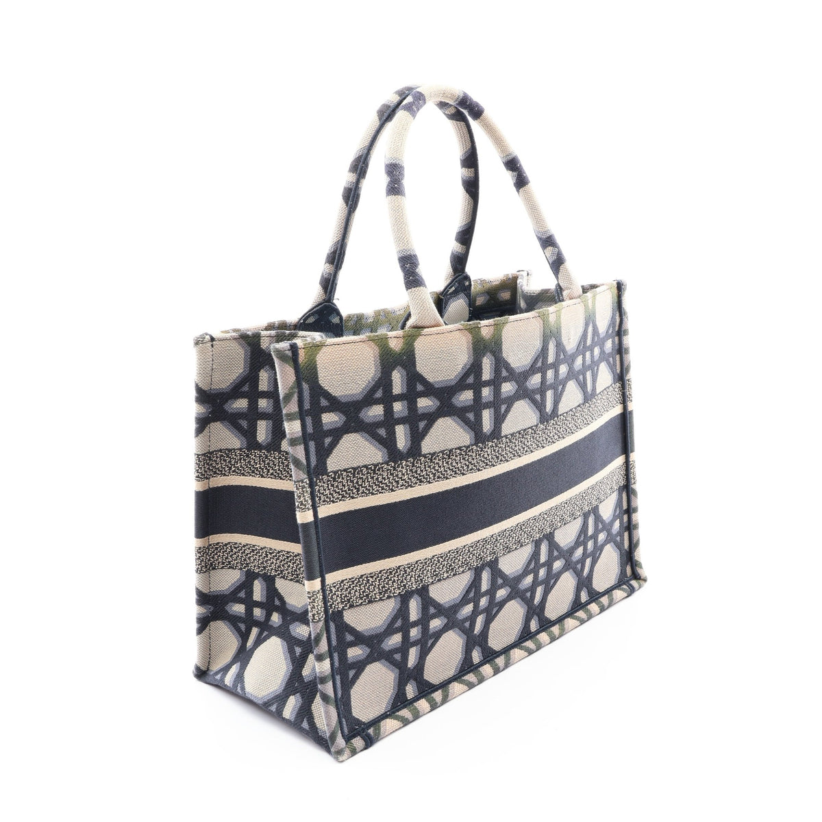 BOOK TOTE ブックトート ミディアム ハンドバッグ トートバッグ キャンバス ベージュ ネイビー クリスチャンディオール