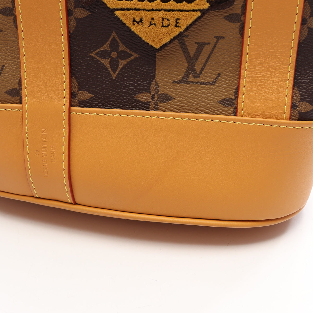 LOUIS VUITTON × NIGO ランドネ メッセンジャー モノグラムストライプ ショルダーバッグ PVC レザー ブラウン ルイヴィトン