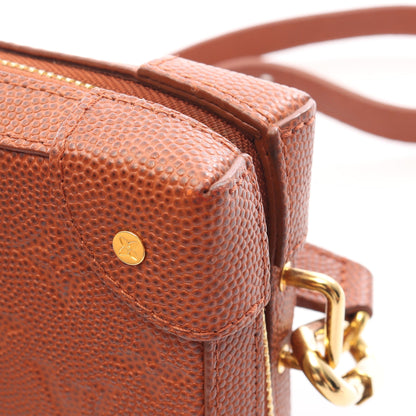 LOUIS VUITTON × NBA ソフトトランク モノグラム ショルダーバッグ レザー ブラウン ルイヴィトン