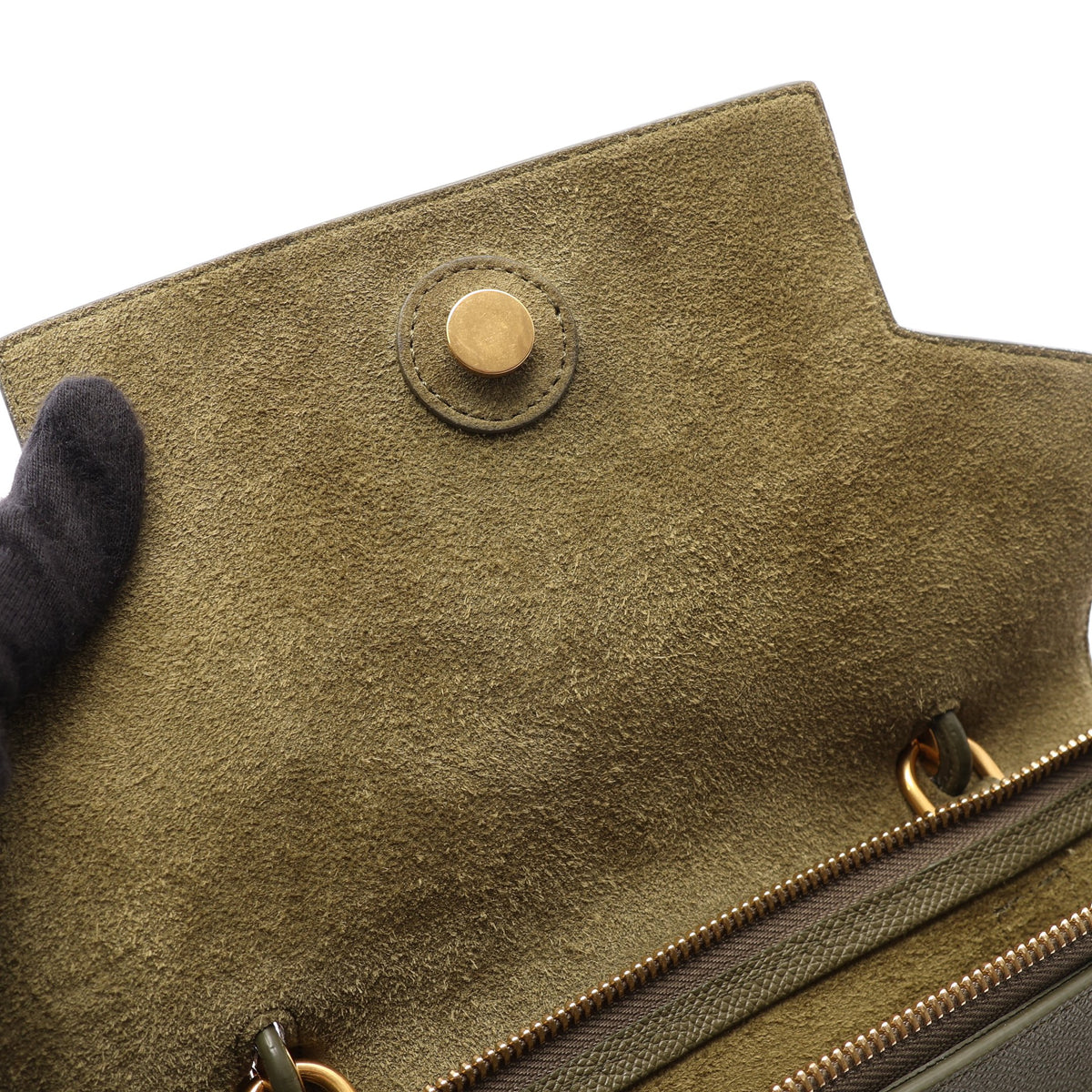 BELT BAG MICRO ベルトバッグ マイクロ 2WAY ハンドバッグ レザー カーキグリーン セリーヌ