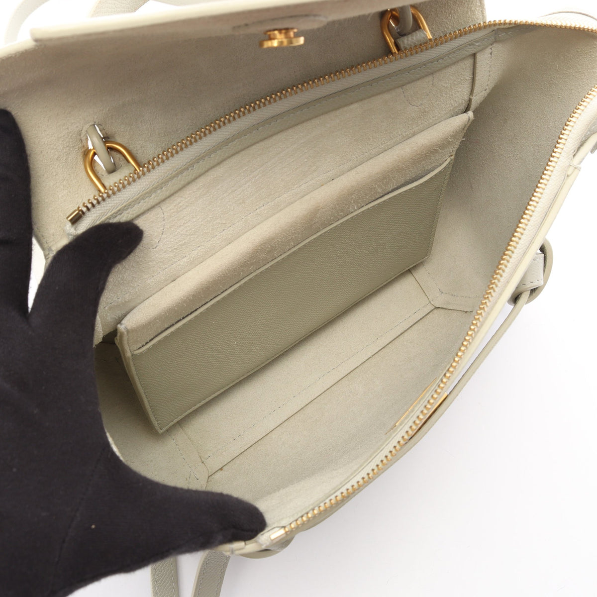 BELT BAG MICRO ベルトバッグ マイクロ 2WAY ハンドバッグ レザー グレー セリーヌ