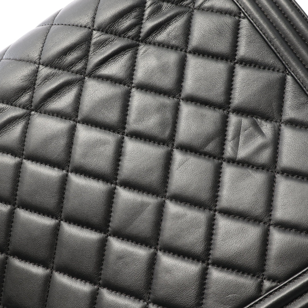 ボーイシャネル ラージ マトラッセ チェーンショルダーバッグ ラムスキン ブラック シルバー金具 シャネル バッグ CHANEL