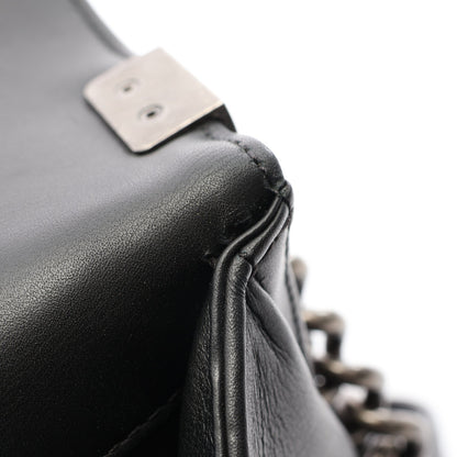 ボーイシャネル ラージ マトラッセ チェーンショルダーバッグ ラムスキン ブラック シルバー金具 シャネル バッグ CHANEL