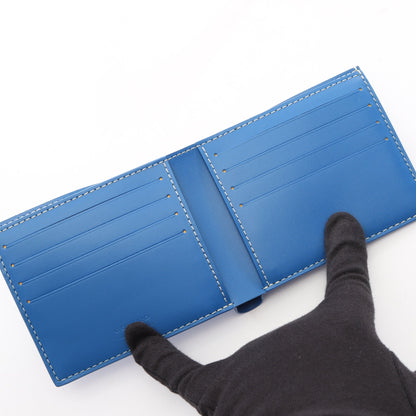 ヴィクトワール ウォレット 二つ折り財布 札入れ コーティングキャンバス レザー ブルー ホワイト ブラウン ゴヤール