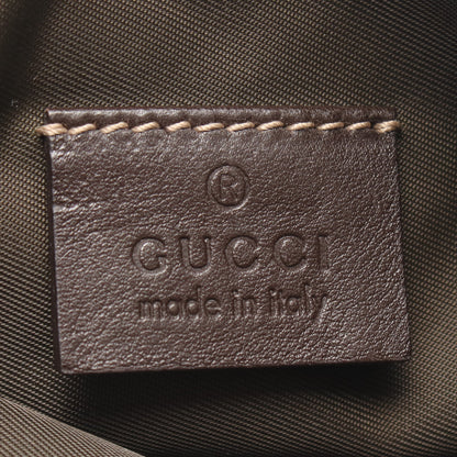 インターロッキングG GGキャンバス ミニ ショルダーバッグ キャンバス レザー ベージュ ダークブラウン グッチ バッグ GUCCI