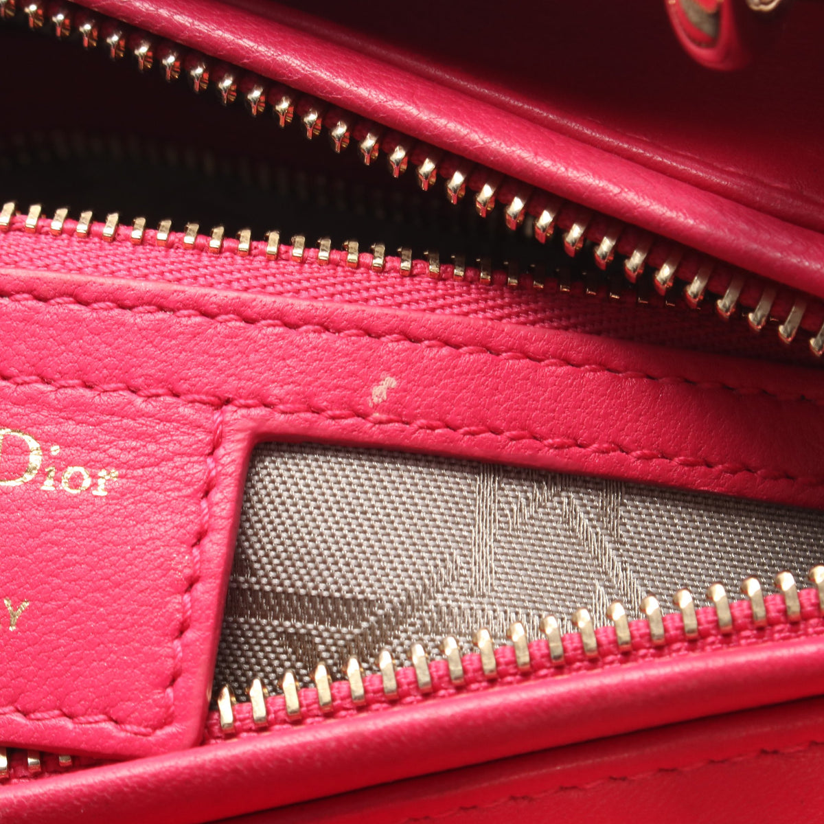 LADY DIOR レディディオール 2WAY ハンドバッグ レザー ピンク クリスチャンディオール