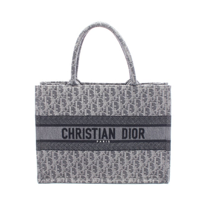 BOOK TOTE ブックトート ミディアム ハンドバッグ トートバッグ キャンバス グレー ブラック クリスチャンディオール
