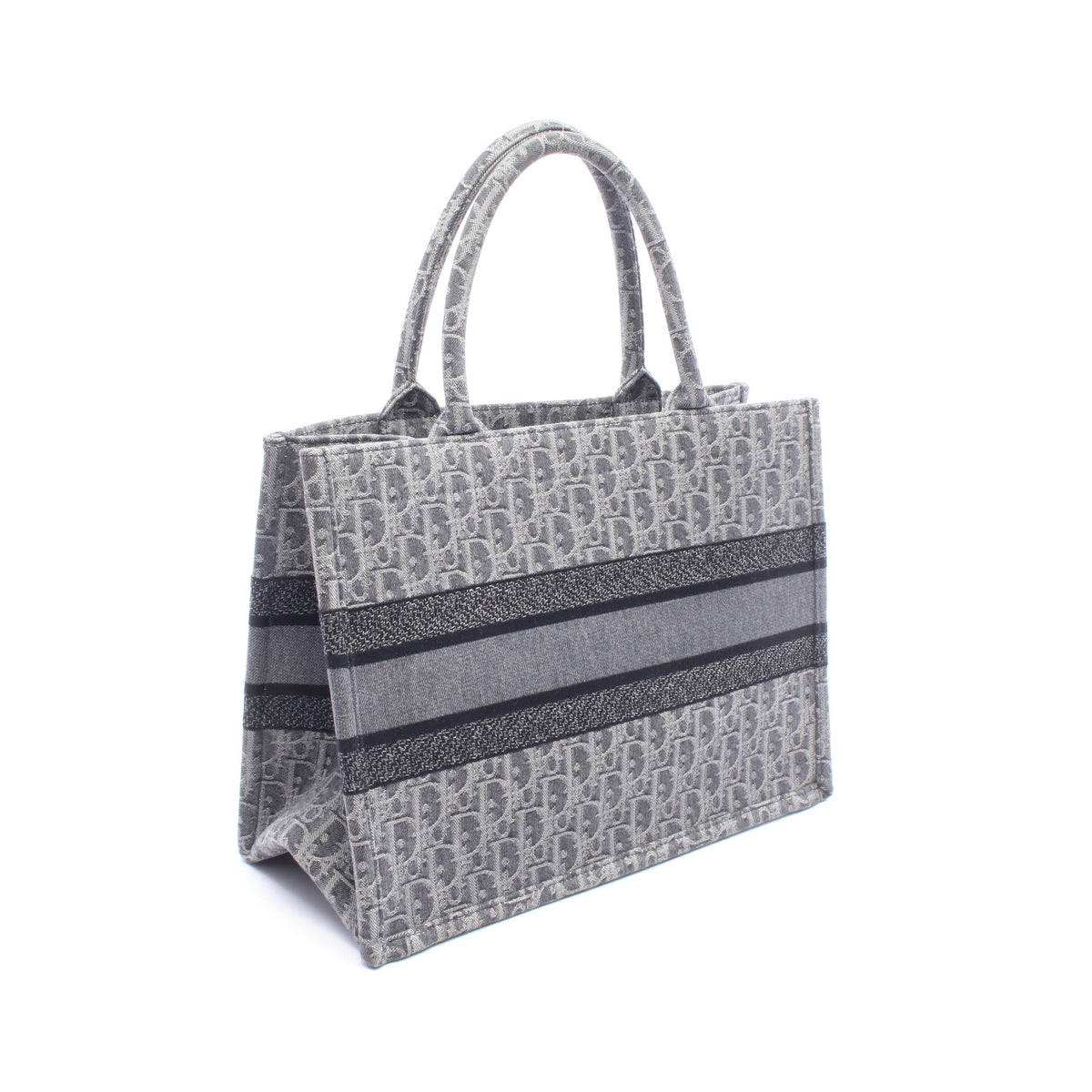 BOOK TOTE ブックトート ミディアム ハンドバッグ トートバッグ キャンバス グレー ブラック クリスチャンディオール