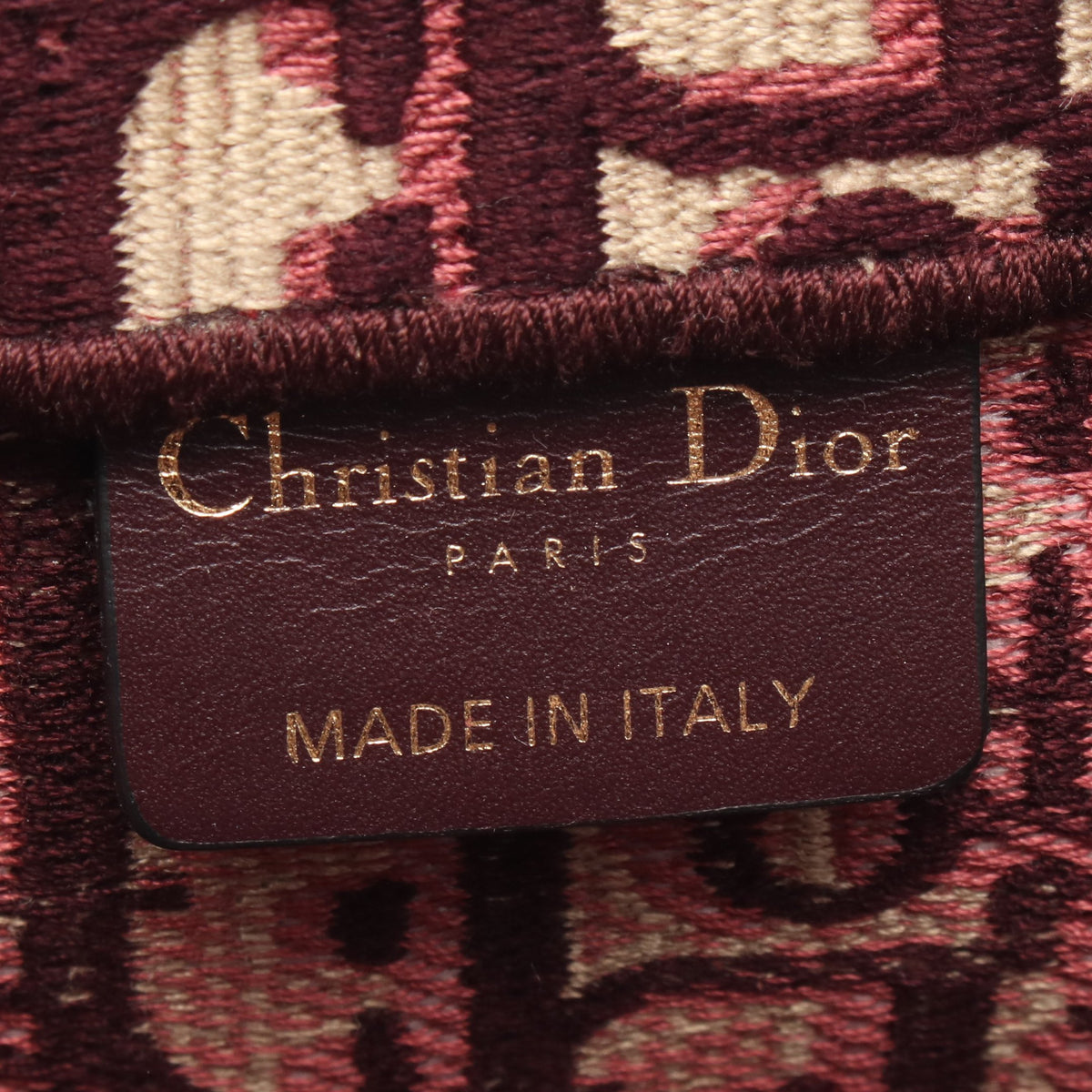 BOOK TOTE ブックトート ラージ ハンドバッグ トートバッグ キャンバス ボルドー ベージュ クリスチャンディオール バッグ Christian Dior