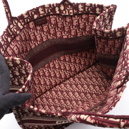 BOOK TOTE ブックトート ラージ ハンドバッグ トートバッグ キャンバス ボルドー ベージュ クリスチャンディオール バッグ Christian Dior