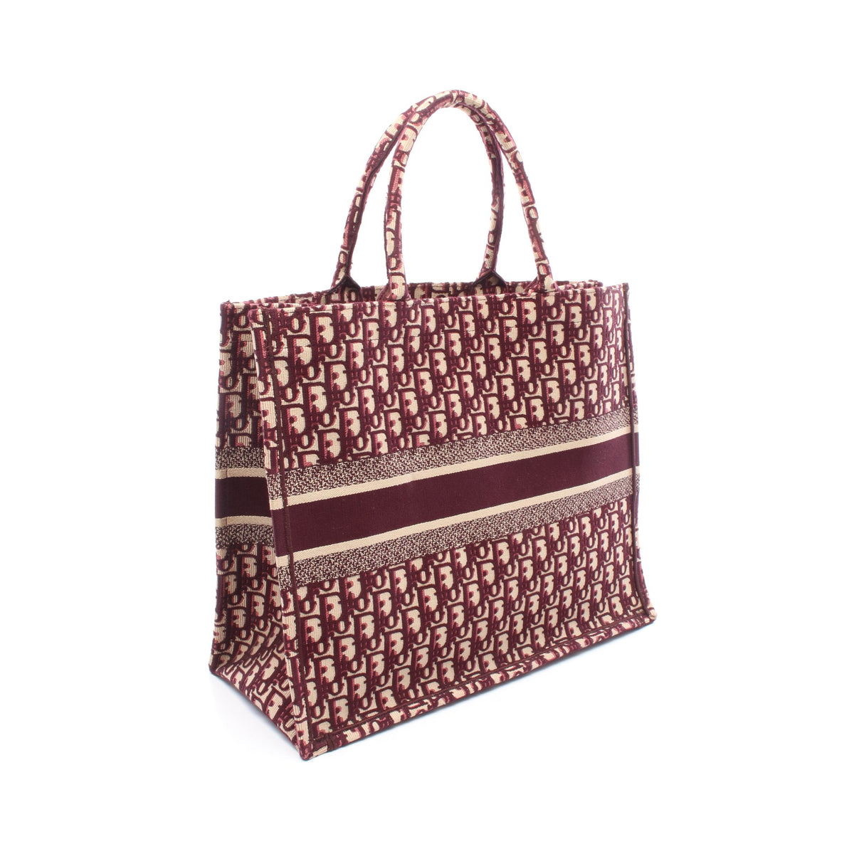 BOOK TOTE ブックトート ラージ ハンドバッグ トートバッグ キャンバス ボルドー ベージュ クリスチャンディオール バッグ Christian Dior