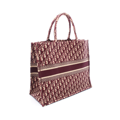 BOOK TOTE ブックトート ラージ ハンドバッグ トートバッグ キャンバス ボルドー ベージュ クリスチャンディオール バッグ Christian Dior