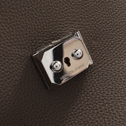 サックアデペッシュ38 トープ ビジネスバッグ ブリーフケース トゴ グレーブラウン シルバー金具 □R刻印 エルメス