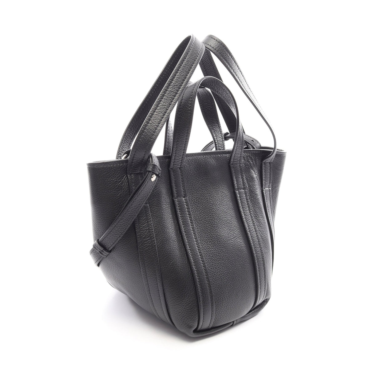 Everyday XS North South 2WAY ハンドバッグ レザー ブラック バレンシアガ