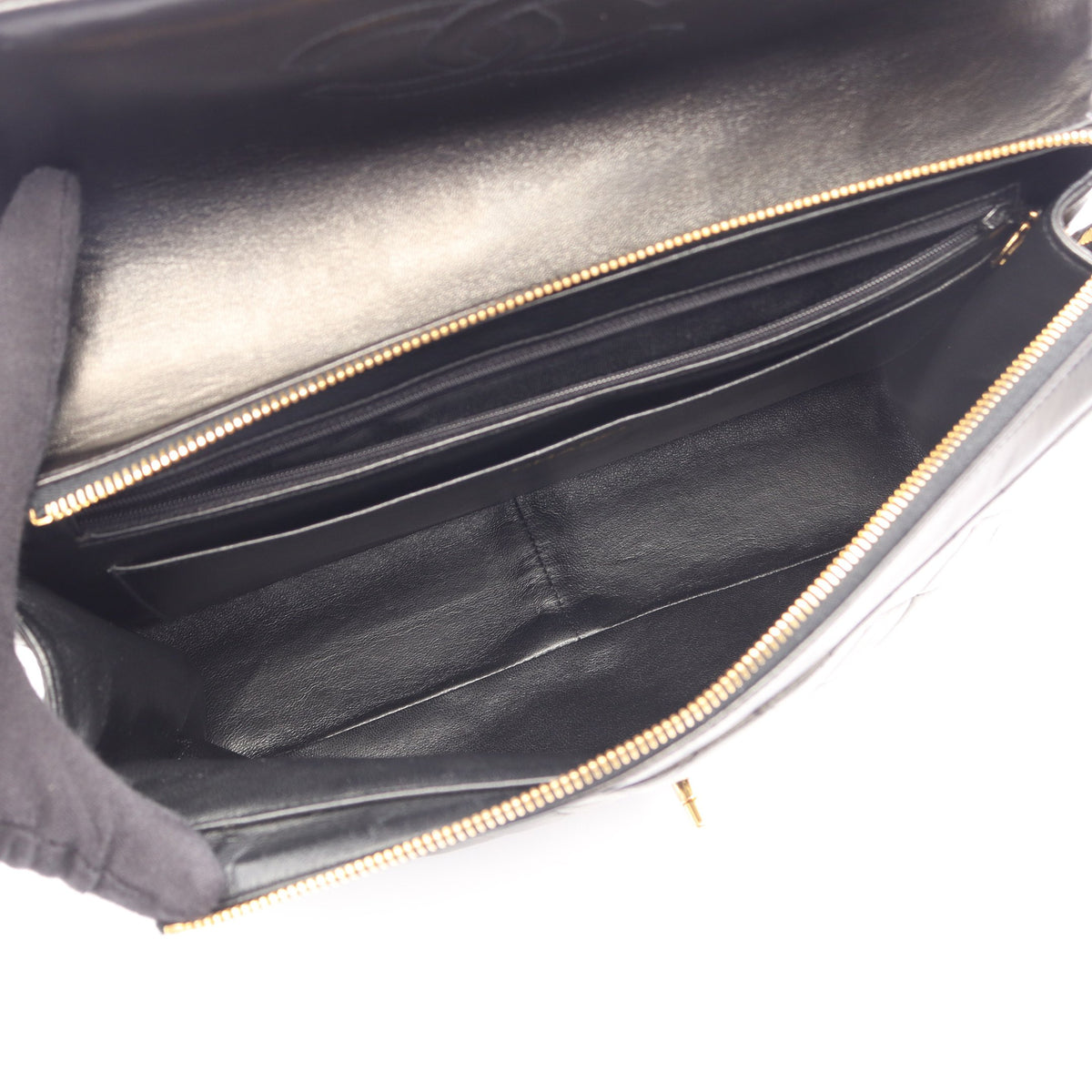 マトラッセ チェーン バックパック リュックサック ラムスキン ブラック ゴールド金具 シャネル