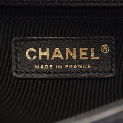 ボーイシャネル スモール チェーンショルダーバッグ ラムスキン ラメ ブラック ゴールド ゴールド金具 シャネル